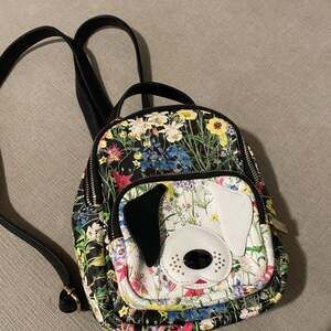 Betsey Johnson Floral Puppy Dog Mini Backpack